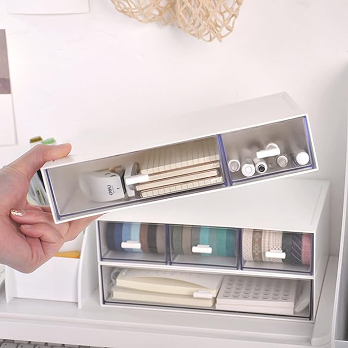 Desk Organizer-Stackable Storage Drawers, Desk Drawer Organizer Perfect - Image 2