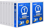 3 Ring Binder 1 Inch, ViVin Sturdy 1"-Round Ring Binder by ViVin
