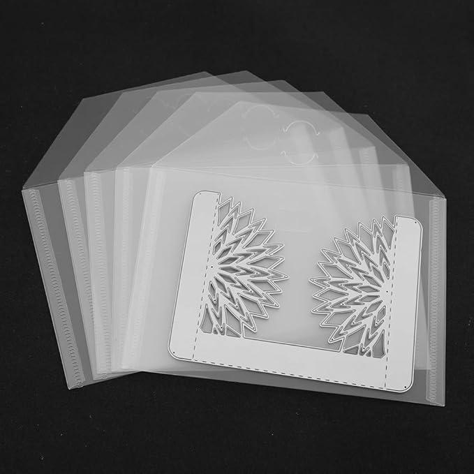 Large Stamp & Die Storage Pockets Resealable Clear Plastic Seal Bags Storage - Image 5