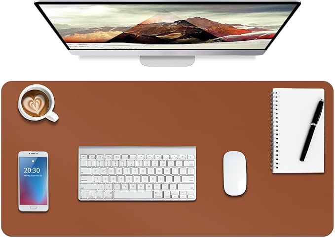 Boutilon Leather Desk Pad Protector, Non-Slip Mouse Pad, Laptop Desk Pad by Boutilon