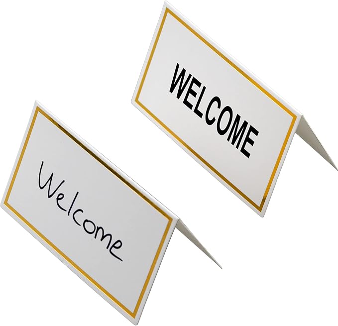 100 Pack Place Cards for Table Setting Small Paper Tent Cards - Image 3