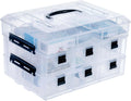 mygift 11 inch clear plastic storage box container, main product view