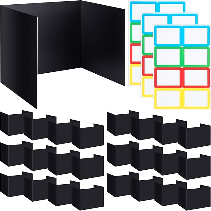 Crtiin 24 Pcs Privacy Folders for Students Desk Dividers Standard School by Crtiin