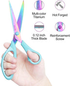 Zicolu 8.5" Scissors All Purpose, Titanium Coating Sharp Blade, Soft - Image 3