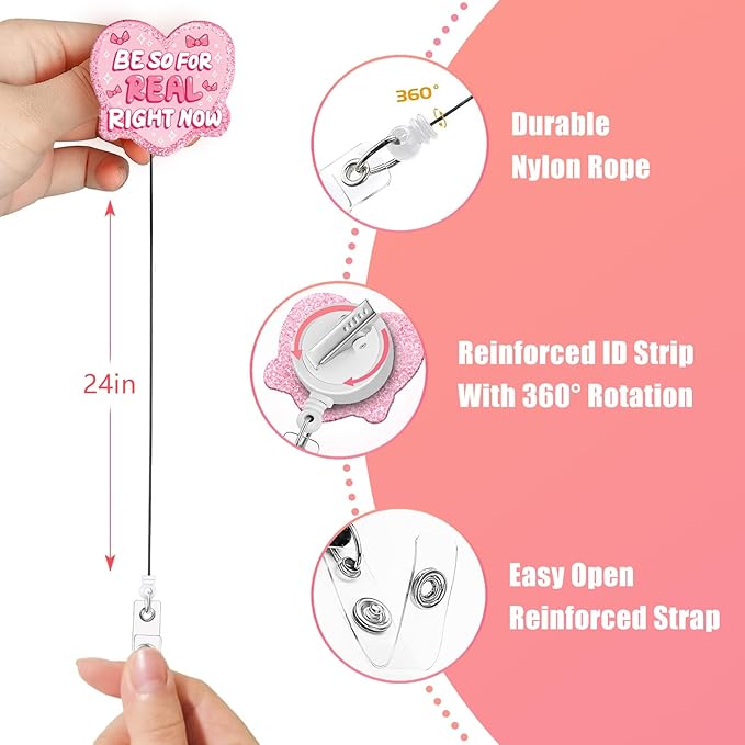 Aoryalps Retractable Badge Reel Holder Retractable - Image 5