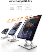 Tablet Stand Holder with Thickened 360°Rotating Base Dual Rod Adjustable - Image 7