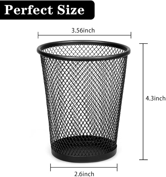 Gwybkq Pen Holder for Desk Mesh Pen Cups Metal Pencil Holder 12 Packs Desk - Image 3