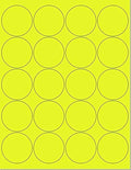 Pack of 50 Sheets, 8-1/2 x 11" Fluorescent Labels by NextDayLabels