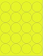 Pack of 50 Sheets, 8-1/2 x 11" Fluorescent Labels by NextDayLabels
