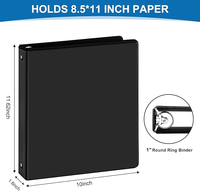 1 inch 3-Ring Binder, Bulk Basic Binders - Image 2