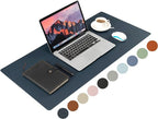 Wolaile PU Leather Desk Pad Blotter, 36x17in Non-Slip Large Mouse Pad/Writing by Wolaile