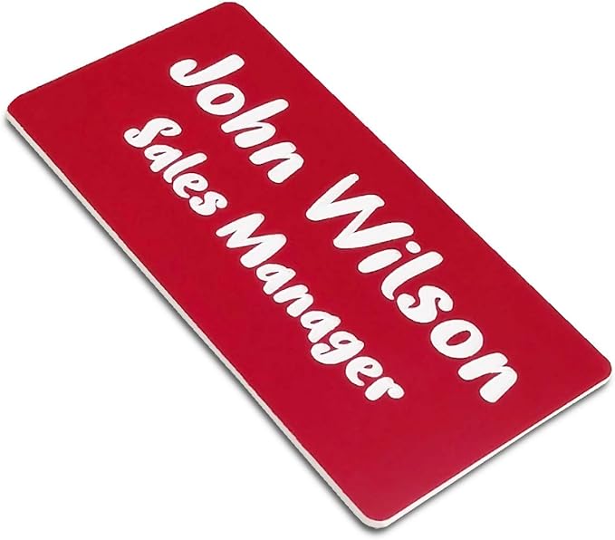 Custom Engraved Name Tag Badges by Unknown