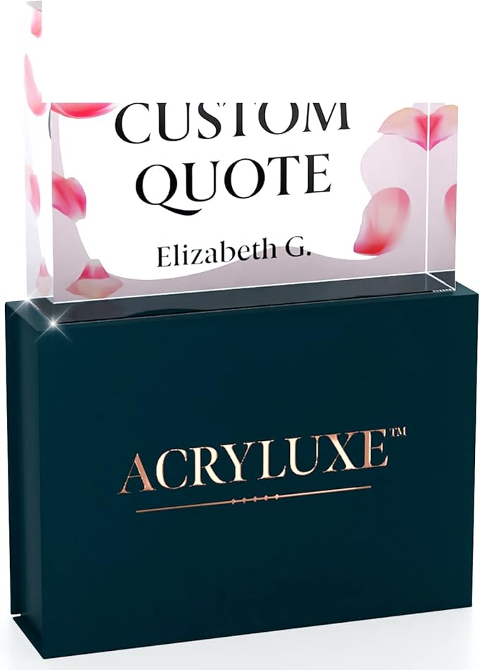 Personalized Gifts, Custom Quote Block Letter Board, Crystal-Clear Acrylic by MySignCenter