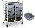 GLACER 10 Drawer Rolling Cart, Storage Cart - Image 3