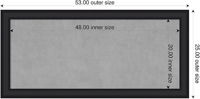 Amanti Art Black Framed Magnetic Board 25x53 Oversize Vision Board - Image 2
