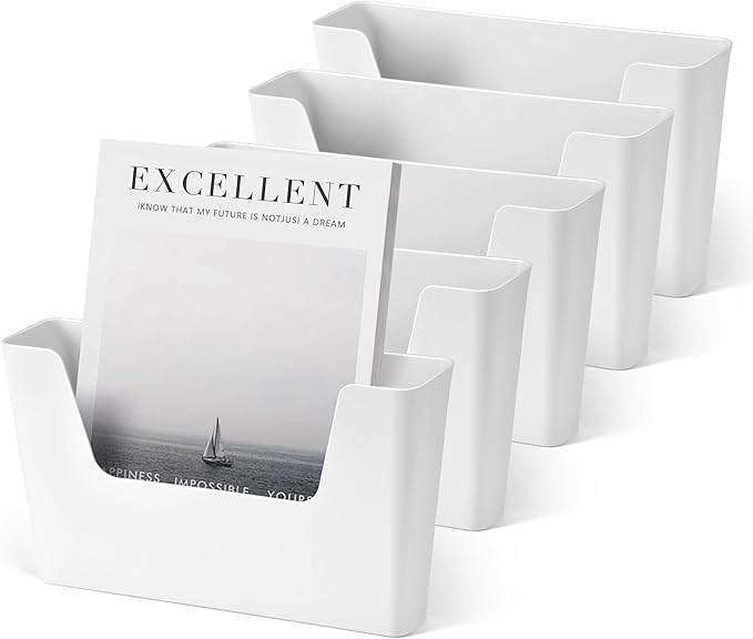 YOHOM No Drilling File Holder Wall Mails Magazines Organizer Adhesive Door Mount by Yohom