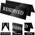 6 Pieces Table Top Reserved Sign Table Signs Reserved Seating Signs Double - Image 3