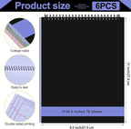 Resurhang 6 Pcs Legal Pad Top Spiral Bound Notebook 70 Sheets Double Sided - Image 2