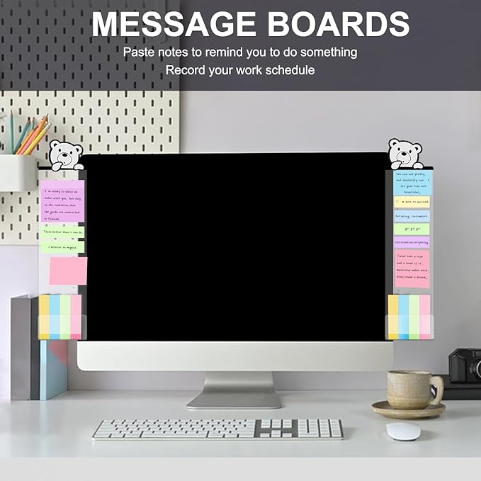Office Desk Accessories 2pcs Multifunction Computer Monitor Memo Board - Image 6