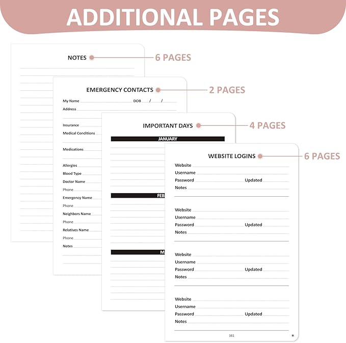 Comkiso Address Book with Individual Alphabetical Tabs Laminated, Large Print - Image 4