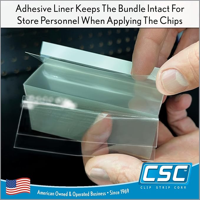 Clip Strip Corp. Price/Data Channel Label Holder Chips, 7.5 Mil Thick, Gondola - Image 4
