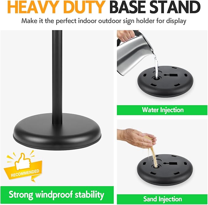 RedChili Sign Holder Stand 8.5x11 Inch, Adjustable Floor Standing Sign Holder - Image 6