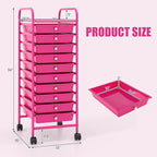 GLACER 10 Drawers Rolling Cart, Storage Cart - Image 3