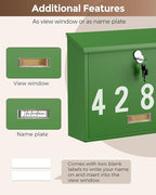 LAND·VOI Locking Wall-Mount Mailbox - Image 8