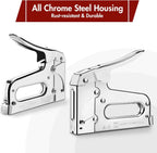 Arrow T50 Heavy Duty Staple Gun Kit with 3750 Pieces T50 Staples | All Chrome Steel Stapler with 3750 Pieces T50 1/4", 3/8", 1/2" Staples, for Upholstery Professional Projects