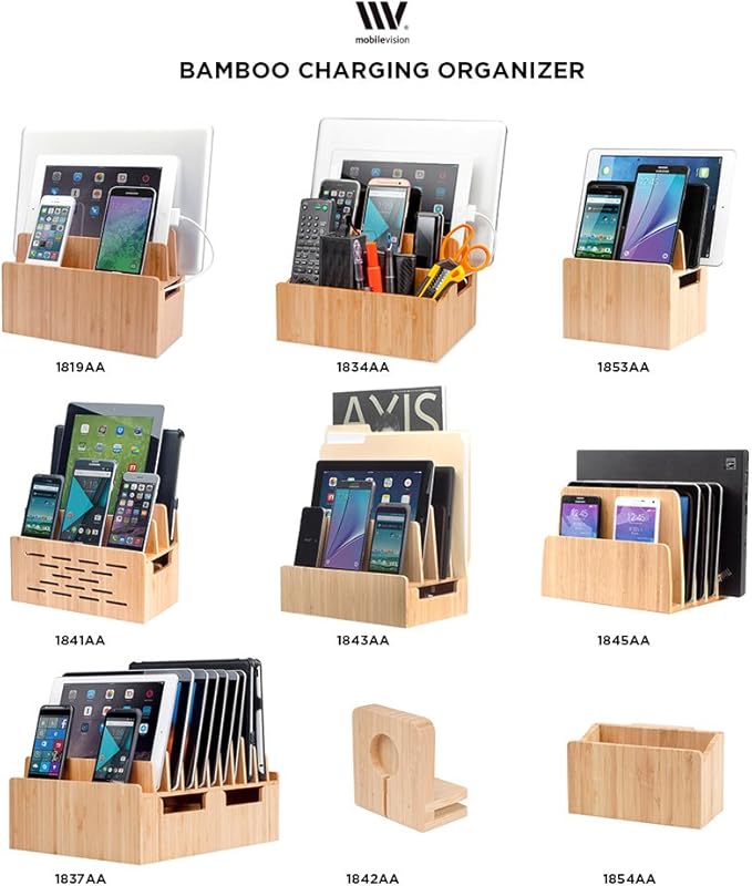 MobileVision Bamboo Charging Station & Compatible Apple Watch Adapter Combo - Image 7