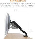 Amazon Basics Gas Spring Single Computer Monitor Arm Mount, Adjustable - Image 5