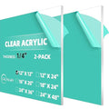 CALPALMY 12 x 12 Inch Clear Acrylic Sheet Plexiglass 1/4" Thick; Use by CalPalmy