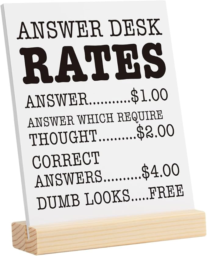 Funny Office Decor Desk Signs, 12 Different Cards Desktop Novelty, Boss Day by AASRR