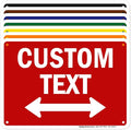 Custom Arrow, Custom Directional Sign, Two way Arrow, 7x10 Inches, 55 mil thick by MySignCenter