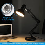 TORCHSTAR Metal Desk Lamp with Clamp, Swing Arm, Architect Adjustable Gooseneck - Image 7