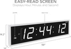 Ivation Huge Oversized 60" Large Digital LED Clock | Big Digital Clock - Image 2