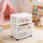 Wide 3 Drawer Cart White - Image 7