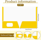 Jutom 50 Pcs 2 Pocket Glossy Paper Folders Glossy Paper Laminated Portfolios - Image 2