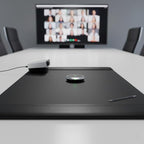 Dacasso Black Leather 38" x 24" Side-Rail Desk Pad - Image 6
