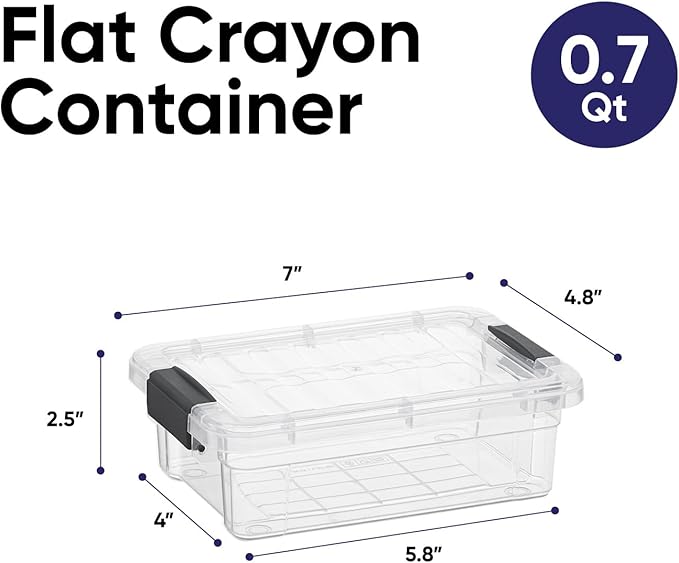 Superio Mini Storage Container Plastic Crayon Box Art Supplies and Sewing Case - Image 2