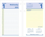 AT-A-GLANCE 2025 Desk Calendar Refill, Daily, 3-1/2" x 6", Standard, Loose-Leaf, QuickNotes (E5175025)