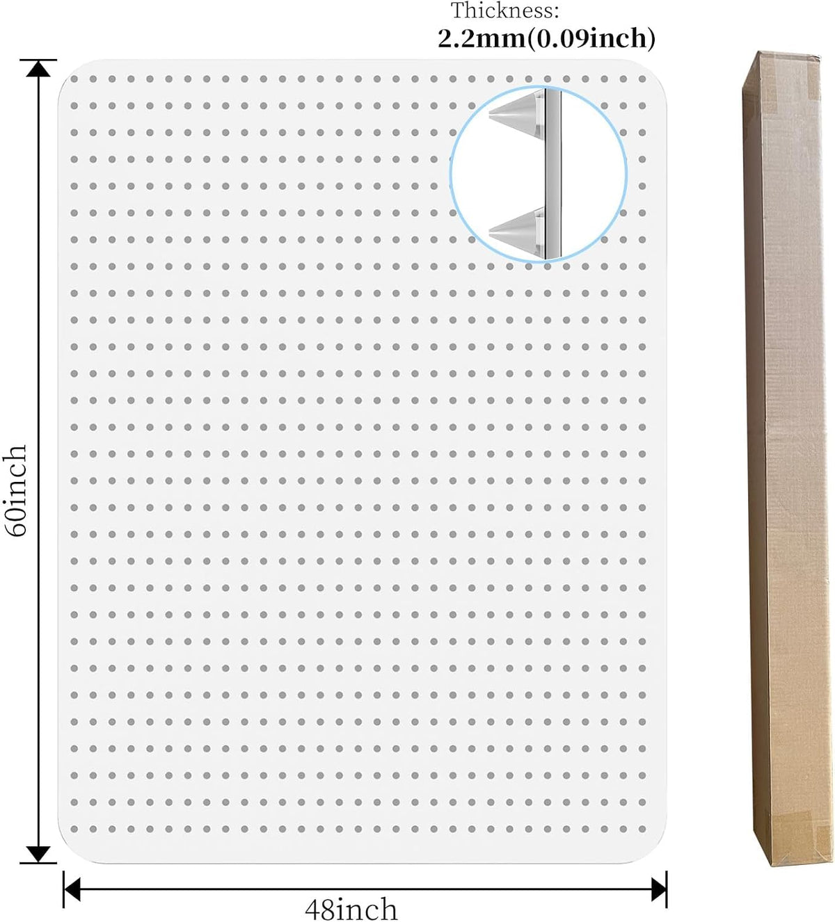 Tonaus Office Chair Mat for Carpet 60"x48" for Low Pile Carpets, Re...