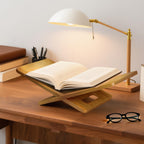 Wood Book Stand for Reading with Handles Large Wooden Book Holder for Display Open Bookstand for Recipe Cook Book