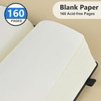 PERCUN Blank Journal Ntebook for Men & Women, 160 Pages Blank Journals for - Image 4