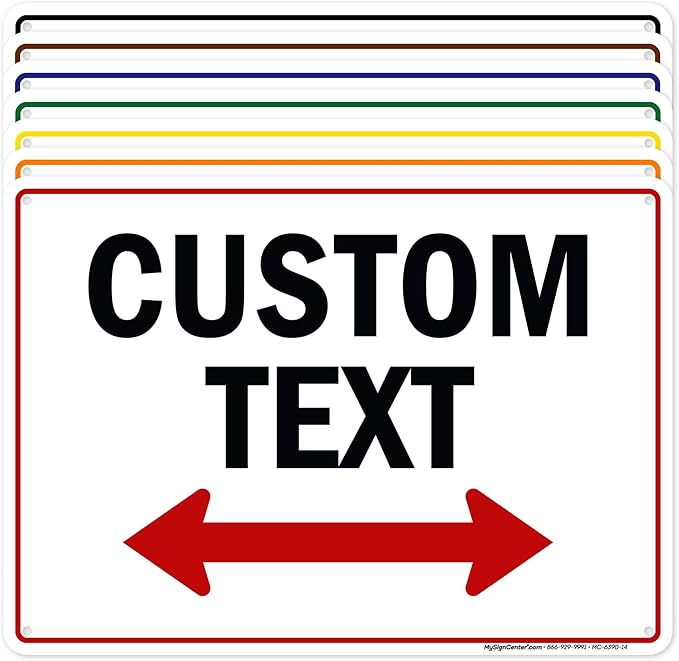 Custom Two Way Arrow Directional Sign by My Sign Center by MySignCenter