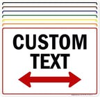 Custom Two Way Arrow Directional Sign by My Sign Center by MySignCenter