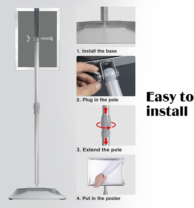 Golemas Adjustable Sign Stand for Display, - Image 6
