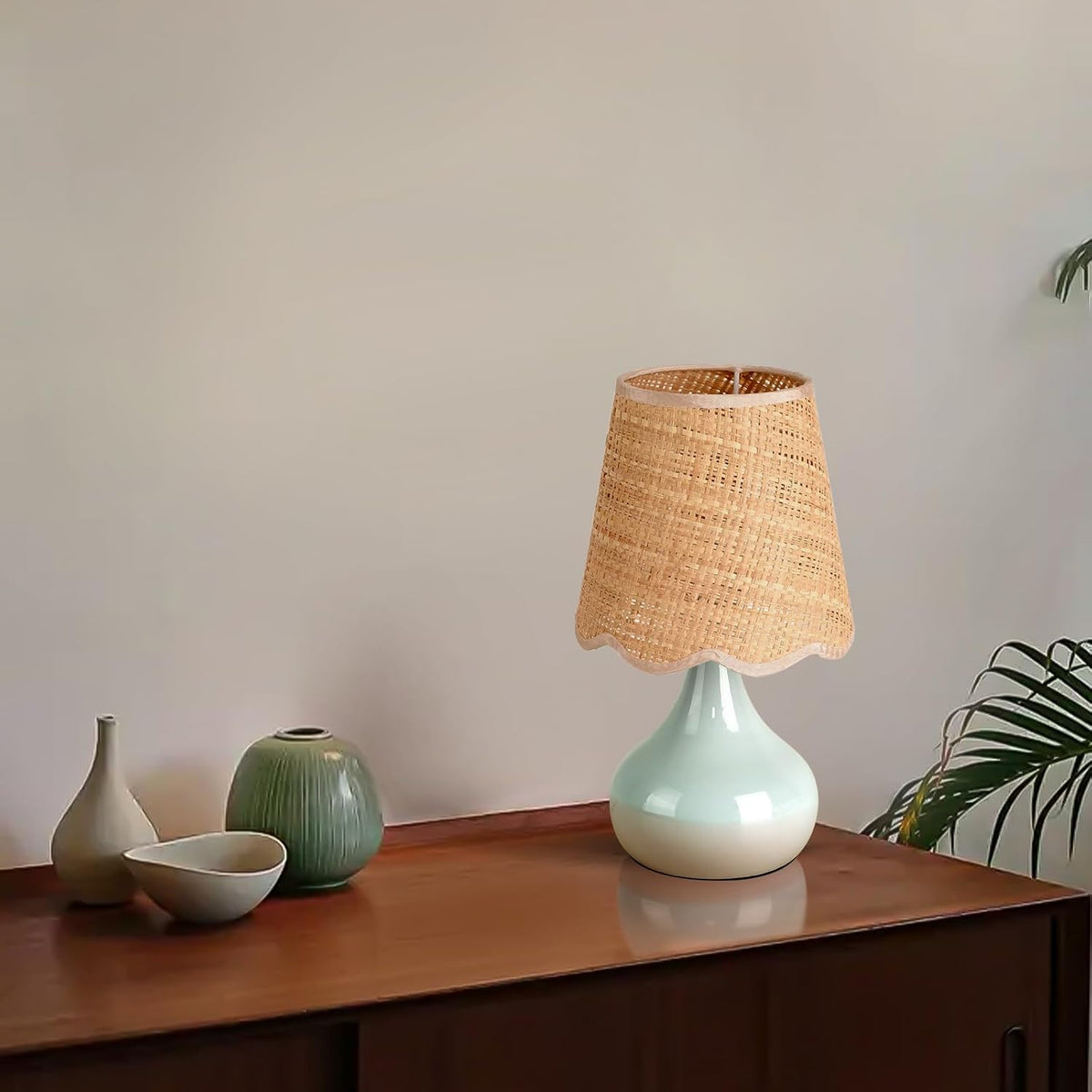 Blue Small Touch Control Table Lamp for Bedroom, Blue Bedside Lamps for Night...