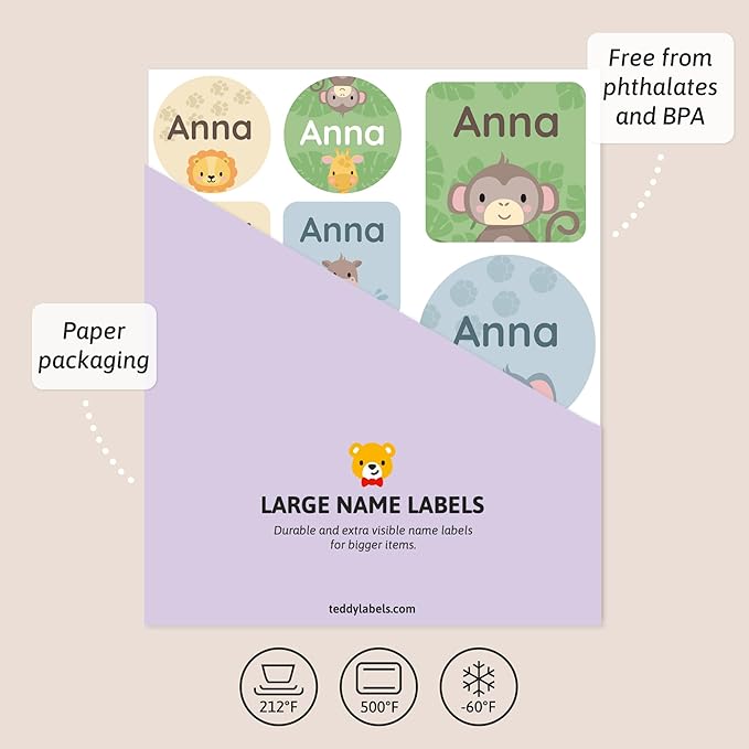 Large Name Labels for Kids - Image 3