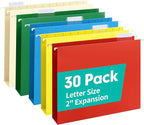 HERKKA Extra Capacity Hanging File Folders, 30 Pack Reinforced Letter Size by HERKKA